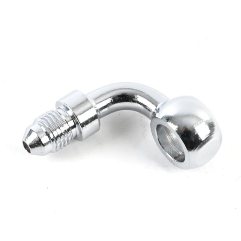 Redhorse Performance 3200 Series Banjo Fittings 3290-03 Fitting, Adapter, AN to Banjo, 90 Degree, Aluminum, Nickel Plated, -3 AN, 10mm, Each