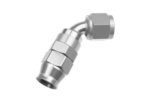 Redhorse Performance 1200 Series Reuseable PTFE Hose Ends 1260-06-5 Ends, Series, Reuseable, PTFE, -6 AN Female Threads, Reusable swivel, 60 degree, -6 AN Hose, Aluminum, Clear Anodized, Each