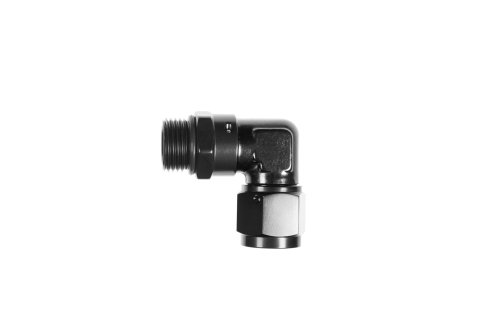 Redhorse Performance 8291 Series AN to ORB Adapters 8291-08-08-2 Fitting, Adapter, AN, 90 Degree, Aluminum, Black Anodized, -8 AN, Swivel, Each