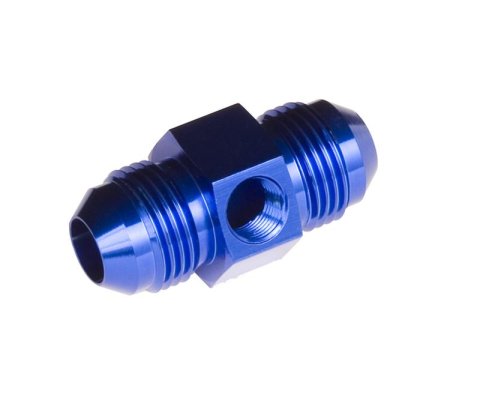 Redhorse Performance 9190 Series Gauge Adapters 9190-04-1 Fitting, Pressure Adapter, Straight, Aluminum, Blue Anodized, -4 AN Male, -4 AN Male, 1/8 in. NPT Female, Each