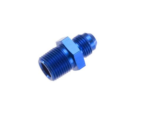 Redhorse Performance 816 Series AN to NPT Adapter Fittings 816-03-02-1 Fitting, Adapter, NPT, Straight, Aluminum, Blue Anodized, -3 AN, 1/8 in. NPT, Each