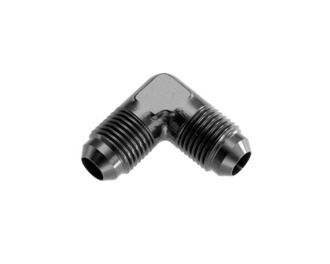 Redhorse Performance 821 Series Elbow Adapter Fittings 821-06-2 Fitting, Coupler, Union, AN to AN, 90 Degree, Aluminum, Black Anodized, -6 AN, -6 AN, Each
