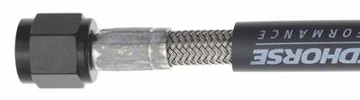 Redhorse Performance 900 Series Nitrous Oxide Hose Assemblies 900-06-24-2 Hose, Braided Stainless Steel, -6 AN Female End, Blue, -6 AN Female End, Black Anodized Ends, 24 in. Length, Each
