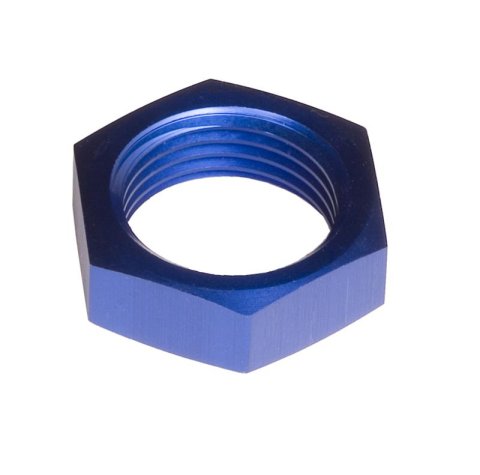 Redhorse Performance 924 Series Bulkhead Nuts 924-04-1 Fitting, Nut, -4 AN, Female Thread, Aluminum, Blue Anodized, Pair
