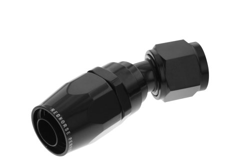 Redhorse Performance 1000 Series Swivel Seal Hose Ends 1030-12-2 Ends, Series, Seal, -12 AN Female Threads, Reusable swivel, 30 degree, -12 AN Hose, Aluminum, Black Anodized, Each