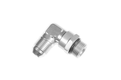 Redhorse Performance 1690 Series AN to ORB Adapters 1690-06-06-5 Fitting, Adapter, AN, 90 Degree, Aluminum, Clear Anodized, -6 AN, Swivel, Each