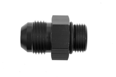 Redhorse Performance 920 Series AN to High Flow Radius O-Ring Adapter Fittings 920-12-16-2 Fittings, Fittings, Straight, Aluminum, Black, -12 Male Threads, -16 Male O-ring, Each