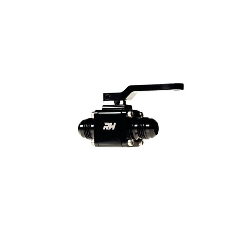 Redhorse Performance Shut-Off Valves 4675-12-12-2 Inline Shut Off Valve -12AN Male Inlet, -12AN Male Outlet - Black