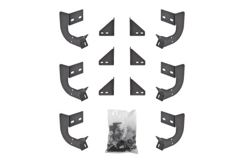 Dee Zee Hex Series Step Bar Mounting Brackets DZ66336 Truck Installation Kits, Brackets, Series, Steel, Textured Black, Ram, Kit
