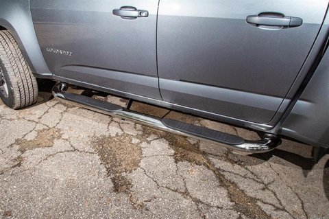 Dee Zee Oval Side Step Bars DZ373517 Bars, Nerf Bars, Oval, Stainless Steel, Polished, 4.00 in. Diameter, Chevrolet, GMC, Standard Cab, Pair