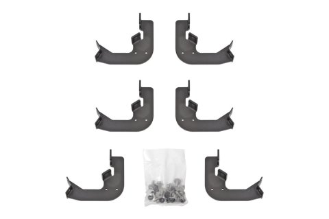 Dee Zee Hex Series Step Bar Mounting Brackets DZ66366 Truck Installation Kits, Brackets, Series, Steel, Textured Black, Toyota, Kit