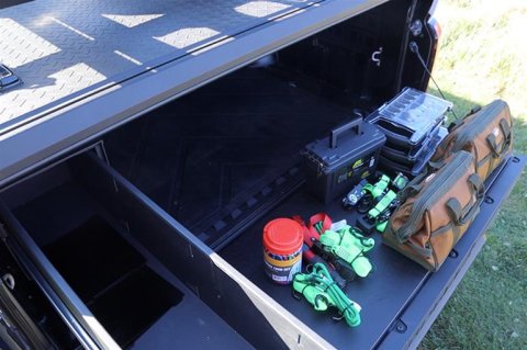 Dee Zee Under Tonneau Storage Drawers DZ960D Toolbox, Side of Truck Bed Location, Aluminum, Black Powdercoated, Locking, 11.8 in. Width, 11.8 in. Height, 61.5 in. Depth, Each