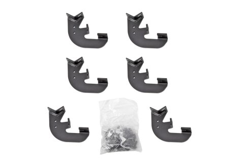 Dee Zee Hex Series Step Bar Mounting Brackets DZ66319 Truck Installation Kits, Brackets, Series, Steel, Textured Black, Chevy, GMC, Kit