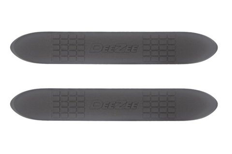 Dee Zee Step Pads DZ4INCHECKS Nerf Bar and Bar Components, Replacement, 4 in. Oval Pads, Direct Fit, Molded Plastic, Black, with DeeZee Logo, Pair