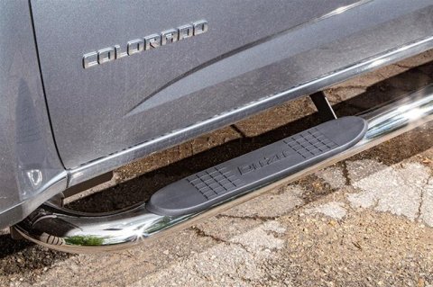 Dee Zee Oval Side Step Bars DZ373527 Bars, Nerf Bars, Oval, Stainless Steel, Polished, 4.00 in. Diameter, Chevrolet, GMC, Extended Cab, Pair