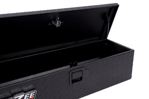 Dee Zee Red Label Series Truck Bed Toolboxes DZ8554LTB Toolbox, Series, Aluminum, Black Powdercoated, Locking, 50.000 in. Width, 16.144 in. Height, 12.125 in. Depth, Each