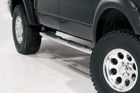 Dee Zee Oval Side Step Bars DZ373257 Bars, Nerf Bars, Side, Stainless Steel, Polished, 4.00 in. Diameter, Ram, Crew Cab, Pair