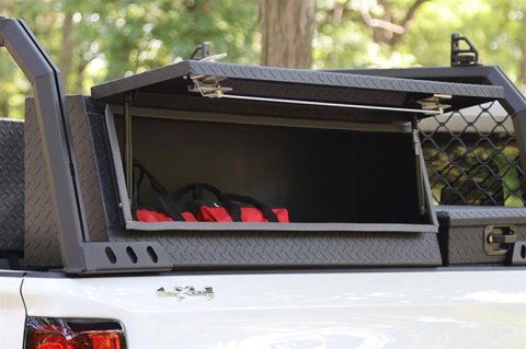 Dee Zee Topsider Tool Boxes DZ81TB Truck Bed Box, Topsider, Aluminum, 1 Doors, 50.000 in. Width, 16.144 in. Height. 12.125 in. Depth, Each