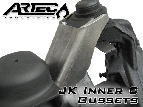 Artec Industries Inner C Gussets JK4405 Gussets, C, Steel, Natural, Jeep, Pair