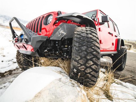 Artec Industries JL Front Inner Fenders JL5110 Wheel Housings, Fenders, Left/Right, Aluminum, Vented Design with Stars and Stripes Logo and Cutouts for Coil Spring, Jeep, Pair