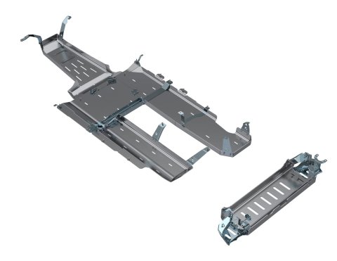 Artec Industries Alpha Series Skid Plates for 2018-2023 WRANGLER - JL4118 Plate, Exhaust System, Aluminum, Natural, Bolt-on, Jeep, Kit