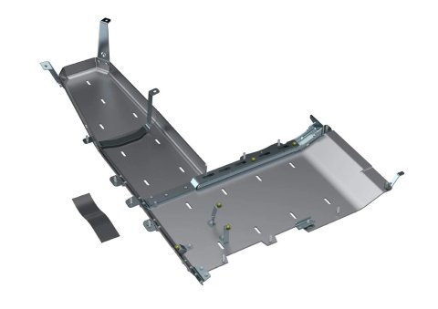 Artec Industries JLU 4XE Hybrid Transfer Case and Fuel Skid Plates for 2021-2025 WRANGLER - JL4198 Plates, Tank, Aluminum, Natural, 1/4 in. Thick, Bolt-On, Jeep, 4-Door, Kit