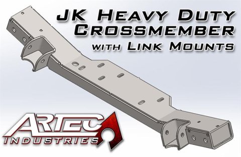 Artec Industries JK Heavy-Duty Crossmembers JK2004 Front Crossmember, Heavy Duty Crossmembers, Steel, Natural, Jeep, Wrangler JK, Each