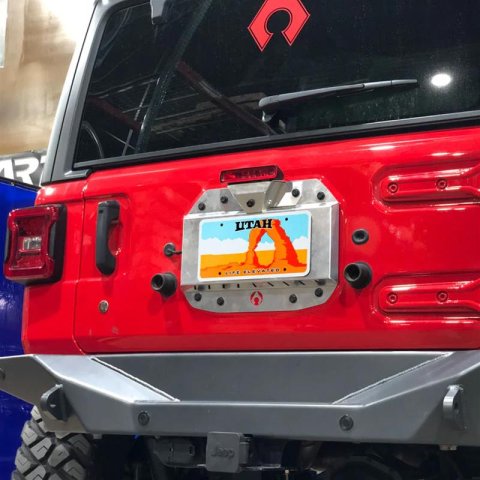 Artec Industries Spare Tire Carrier Delete Plates JL5626 JL Kit V2 - Bare Aluminum