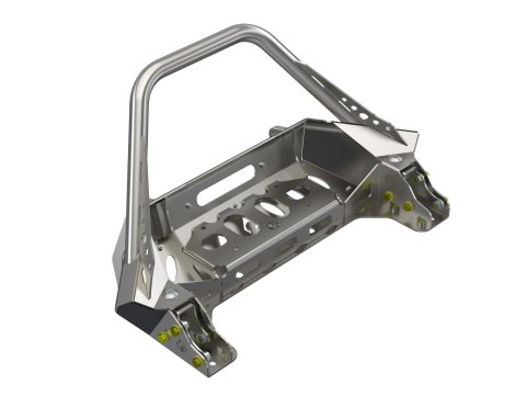 Artec industries High-Clearance Comp Front Bumpers for 2020-2024 GLADIATOR, 2018-2024 WRANGLER, 2018 WRANGLER JK - JJ8022 Bumper, High Clearance Comp, Hoop Guard, Front, Fabricated, Steel, Raw, Jeep, JL, JT, JK, Each