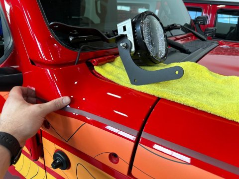 Artec Industries JL/JT A-Pillar Single LED Light Mounts for 2020-2024 GLADIATOR, 2018-2024 WRANGLER - JL5606 Mounting Bracket, A-pillar, Single, Steel, Black Powdercoat, Jeep, JL/JT, Kit