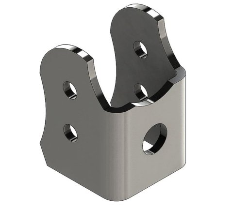 Artec Industries Upper Truss Link Mounts BR1067 Chassis Tab, Bracket, Steel , Natural, Each