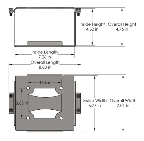 Artec Industries Battery Boxes OY9251 Mount, Steel, Natural, Odyssey PC925, Kit