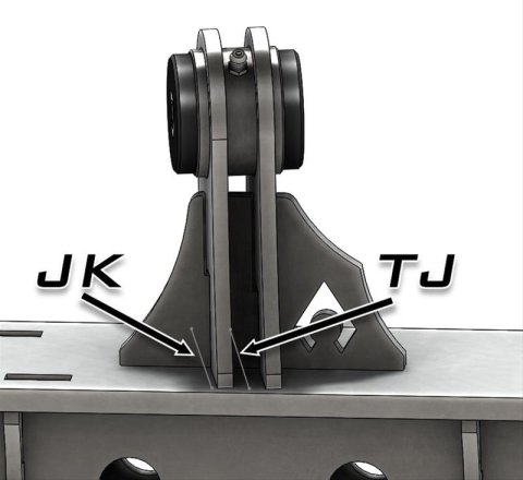 Artec Industries Chassis Tabs, Brackets and Components BR1124 Weld on UCA for Low Pro Front Truss: CURRIE JJ; 7/16 in hole