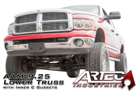 Artec Industries AAM 9.25 Lower Axle Trusses TR9251 Housing Brace, Truss, with Inner C Gussets, Front, Steel, Natural, Dodge in. Front (AAM), Dodge, Ram, Kit