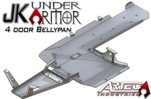 Artec Industries JK Under Armor Skid Plates JK1011 Plate, Armor, Belly Pan, Aluminum, Natural, Bolt-On, Jeep, Kit