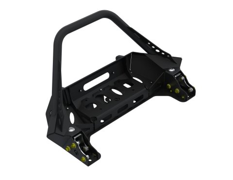 Artec Industries High-Clearance Front Bumpers for 2020-2024 GLADIATOR, 2007-2024 WRANGLER, 2018 WRANGLER JK - JJ9022 Bumper, Bantam Series, High Clearance, With Hoop Guard, Front, Fabricated, Steel, Black Powdercoated, Jeep, JL, JT, JK, Each