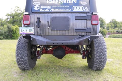 Artec Industries Nighthawk Series Bumpers JK2501 Bumper, Nighthawk, Rear, Fabricated, Steel, Natural, Jeep, Each