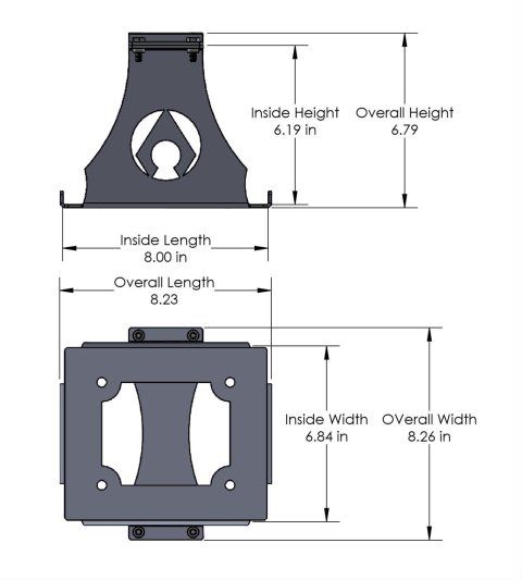 Artec Industries Battery Boxes OY1201 Mount, Steel, Natural, Odyssey PC1200, Kit
