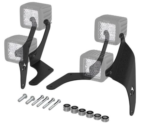 Artec Industries Light Mount Brackets JL5612 JL A-pillar Dual LED Cube - JL 392 / JT Mojave