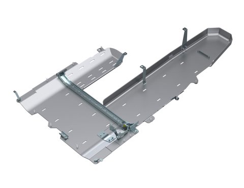 Artec Industries Alpha Series Skid Plates JT4139 Plate, Fuel Tank/Transfer Case/DPF, Aluminum, Natural, Bolt-on, Jeep, 3.0L, Diesel, Kit