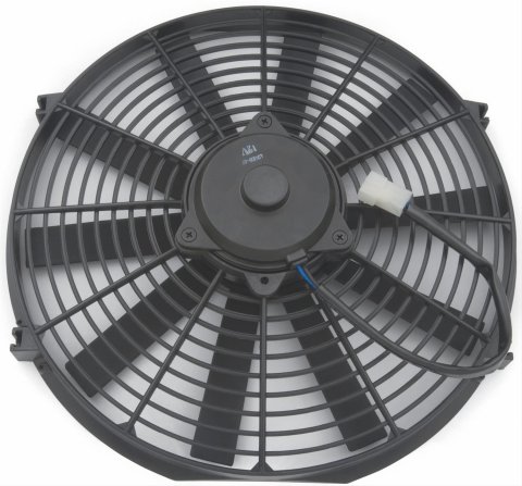 14 Inch 1,650 CFM Proform Electric Fan 67014 Fan, Single, in. Diameter, Puller, Black, Plastic, Kit