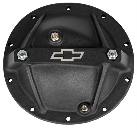 Proform Chevy Bowtie 10 Bolt GM 8.2/8.5 Inch Differential Cover 141-696 Cover, Aluminum, Black Crinkle, Logo, GM, 8.2 in., 8.5 in., 10-Bolt, Each