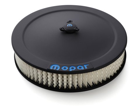 Proform Mopar Licensed Air Cleaner Kits 440-752 Filter Assembly, 14 in. Diameter, Round, Steel, Black Crinkle, Logo, 3 in. Filter Height, 1.5 in. Drop Base, Each