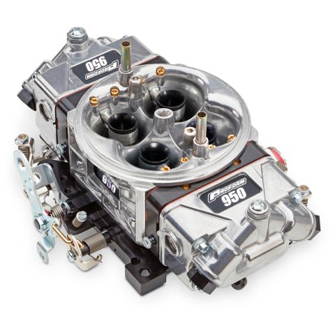 Proform Race Series 950 CFM 4-Barrel Carburetor 67202-AN Carburetor, Gasoline, Series, Universal, cfm, 4-Barrel, Dual Inlet, Annular Boosters, Tumble Polished, Each