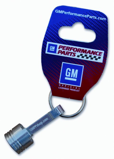 Proform Key Chains 141-970 Keychain, Piston and Connecting Rod, Aluminum, Bowtie Emblem, Each