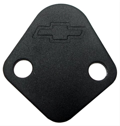Proform Fuel Pump Block-Off Plates for Chevrolet 141-213 Plate, Steel, Black Crinkle, Bowtie Logo, Chevrolet, Big Block, Each