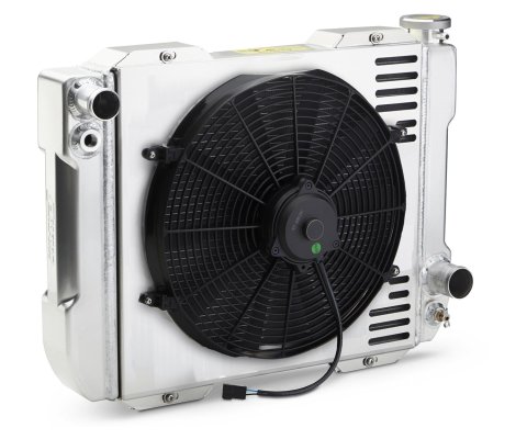 Proform 1-2-3 Universal Radiator Systems 117GS10 System with Fan, Universal, Aluminum, Natural, Manual Trans, 22.30 x18.0, Kit