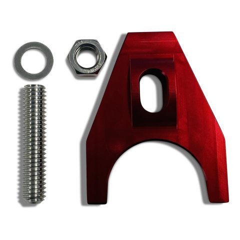 Proform Distributor Hold-Down Clamps 66987 Clamp, Aluminum, Anodized Red, Stud Mount, Chevy, Small/Big Block/GM V6, Each