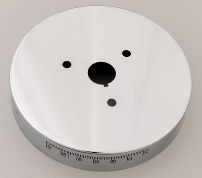 Proform Harmonic Balancer Covers 66518CC Cover, Aluminum, Chrome, 8 in. Diameter, Degree Markings, Chevy, Small Block, Each