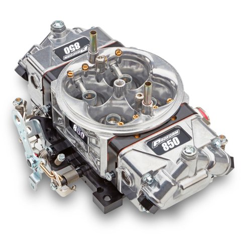Proform Race Series 850 CFM 4-Barrel Carburetor 67201-SC Carburetor, Gasoline, Series, Supercharger, Universal, cfm, 4-Barrel, Dual Inlet, Tumble Polished, Each